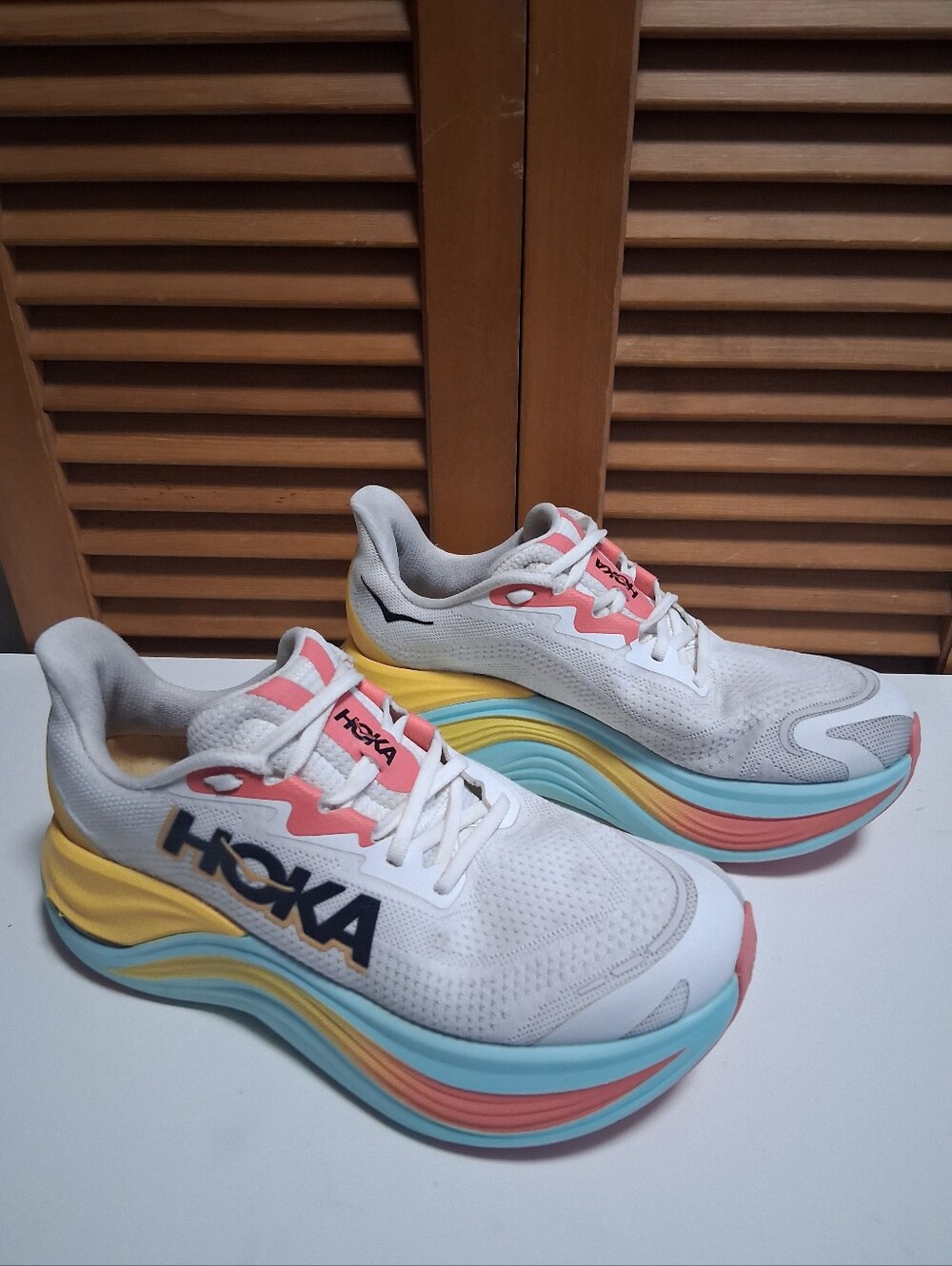 Hoka Skyward X Blanc de Blanc/ Swim Day Women's Running Shoe * Size: 9B - Picture 4 of 8